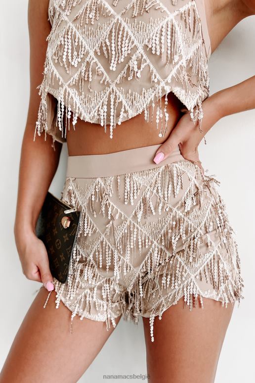 amandel forever young tweedelige short met lovertjes en franjes NanaMacs HPTT5