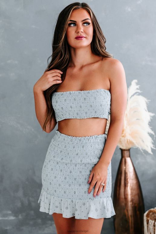 blauw aurelia boho print tweedelige set NanaMacs HPTT1611