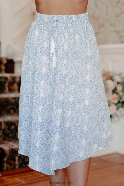 blauw feel fantastic tweedelige rok set NanaMacs HPTT1204