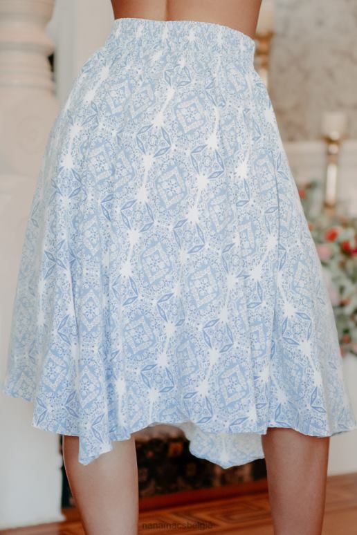 blauw feel fantastic tweedelige rok set NanaMacs HPTT1204