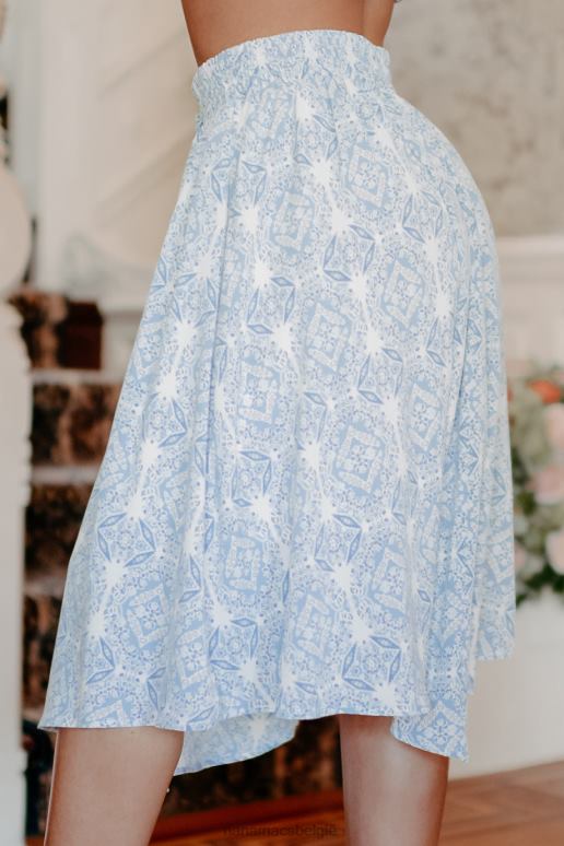 blauw feel fantastic tweedelige rok set NanaMacs HPTT1204