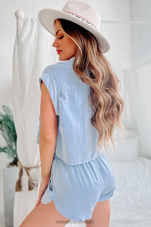 blauw helder je gedachten tweedelige korte set NanaMacs HPTT1623