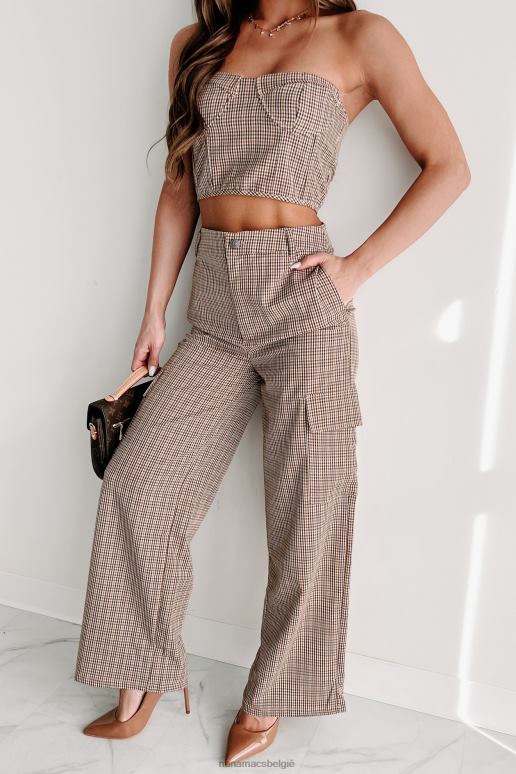 bruin water onder de brug geruite tweedelige broekset NanaMacs HPTT1225