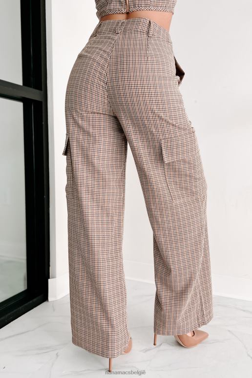 bruin water onder de brug geruite tweedelige broekset NanaMacs HPTT1225