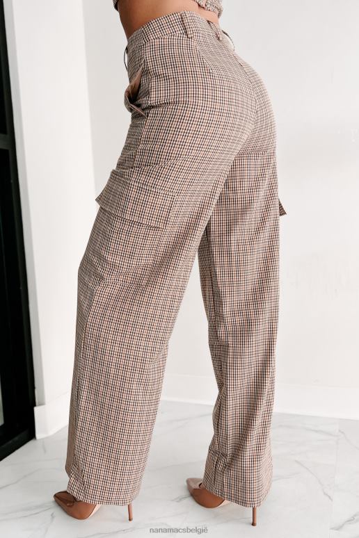 bruin water onder de brug geruite tweedelige broekset NanaMacs HPTT1225