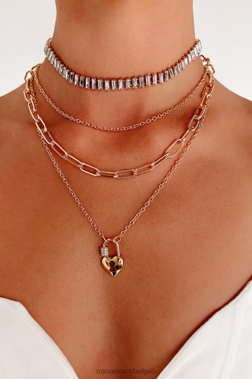 goud verander mijn manieren ketting oorbel set NanaMacs HPTT4081