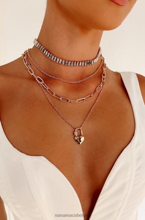 goud verander mijn manieren ketting oorbel set NanaMacs HPTT4081
