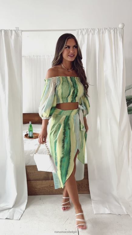 groene multi jamaicaanse me gekke tie-dye tweedelige set NanaMacs HPTT1597