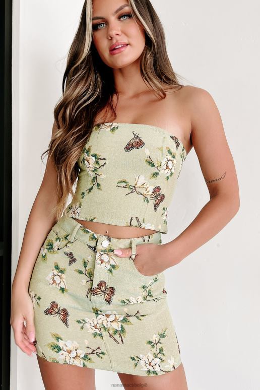 groente into your garden vlinder bloemenprint tweedelige rok set NanaMacs HPTT1135