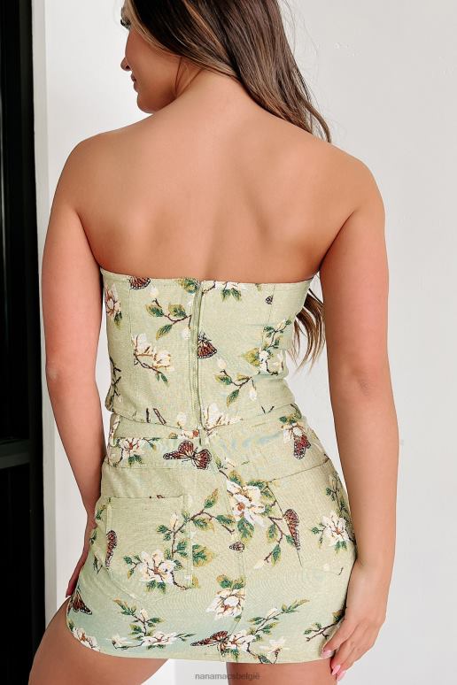 groente into your garden vlinder bloemenprint tweedelige rok set NanaMacs HPTT1135