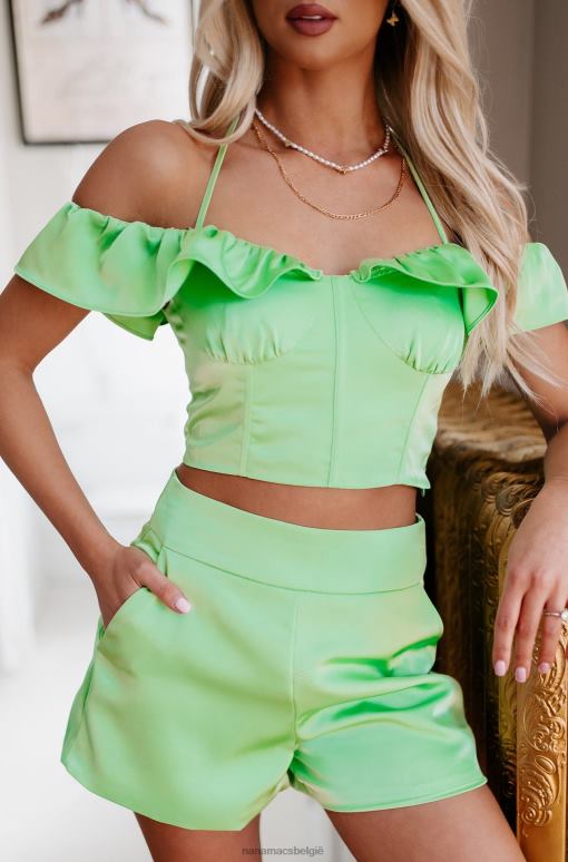 groente spring melody satijnen crop top short set NanaMacs HPTT1213