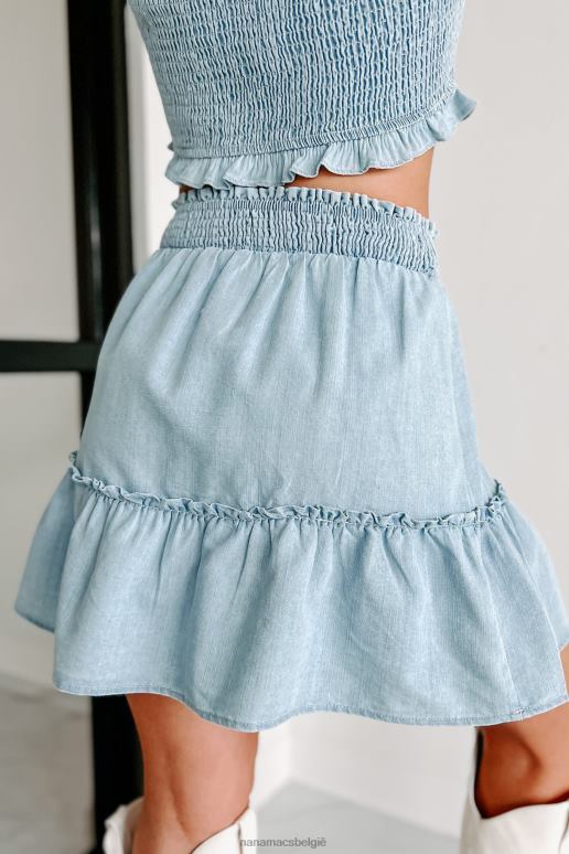 licht indigo country roots denim tweedelige set NanaMacs HPTT1227