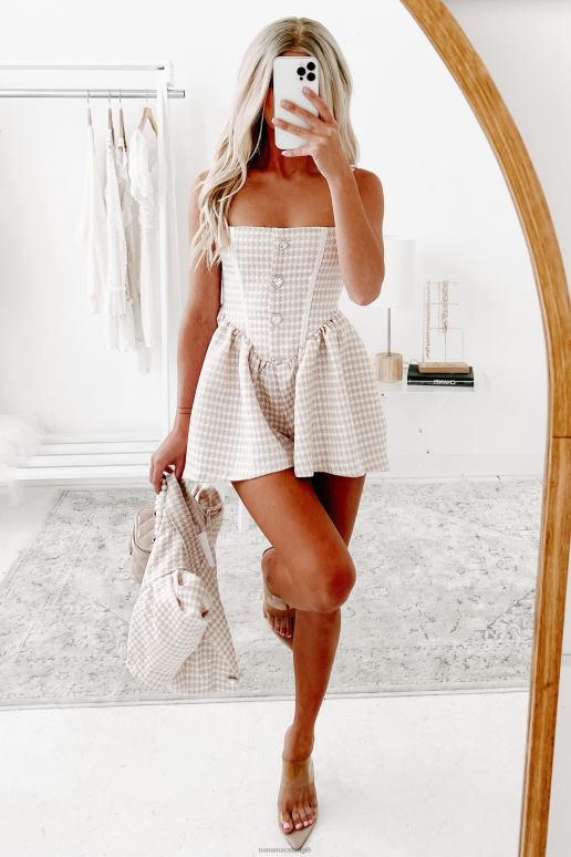 naakt oplossen van mysteries pied-de-poule tweedelige romperset NanaMacs HPTT1564