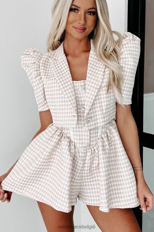 naakt oplossen van mysteries pied-de-poule tweedelige romperset NanaMacs HPTT1564