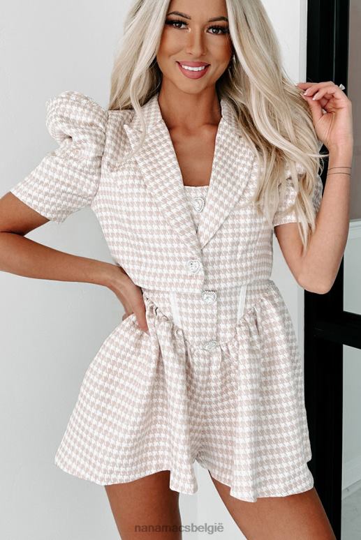 naakt oplossen van mysteries pied-de-poule tweedelige romperset NanaMacs HPTT1564