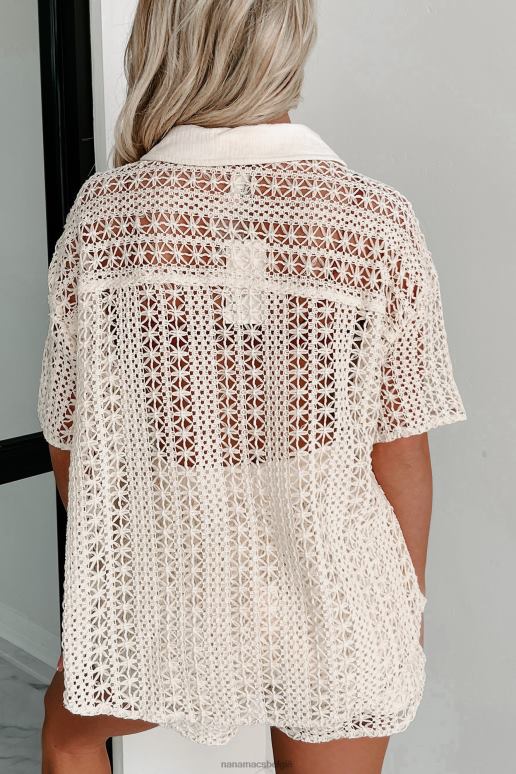 natuurlijk blythe gehaakte kant tweedelige korte set NanaMacs HPTT818