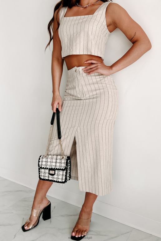 natuurlijk zijnde een gratis tweedelige gestreepte rokset NanaMacs HPTT1199