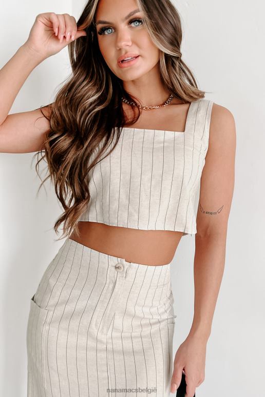 natuurlijk zijnde een gratis tweedelige gestreepte rokset NanaMacs HPTT1199