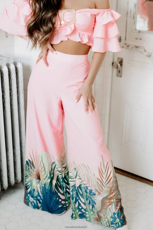 roze op reis gaan tweedelige broekset NanaMacs HPTT1588