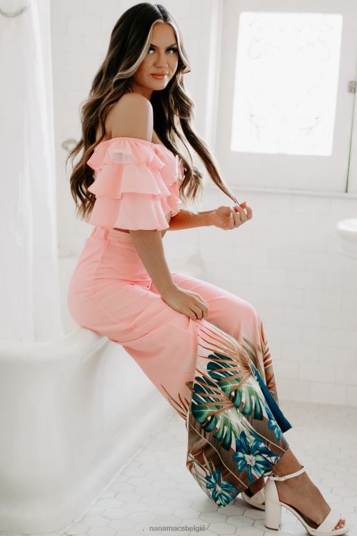 roze op reis gaan tweedelige broekset NanaMacs HPTT1588