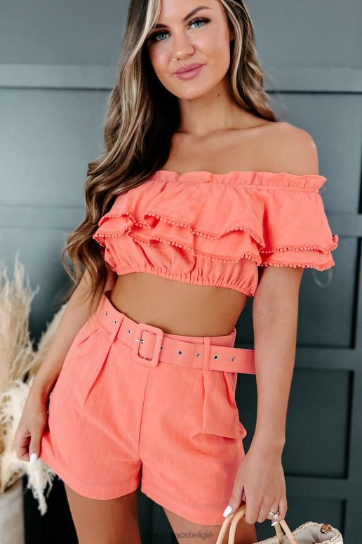 roze papaja zomerse zoetheid tweedelige korte set NanaMacs HPTT1328