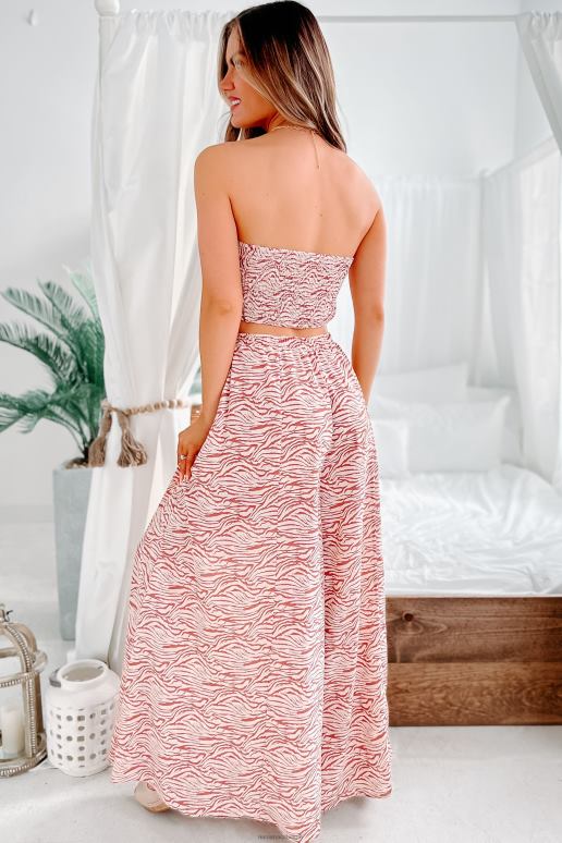 stoffige mauve tweedelige set met gedurfde schoonheid en zebraprint NanaMacs HPTT1637