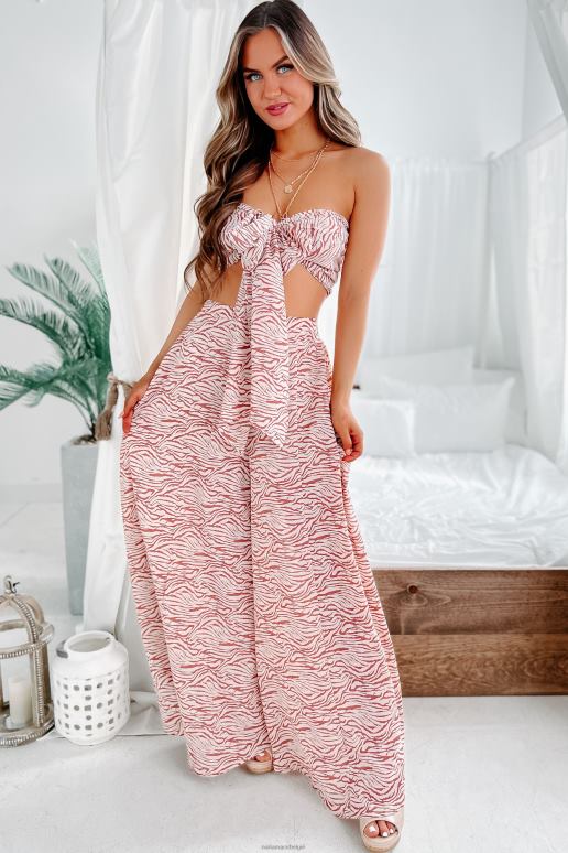 stoffige mauve tweedelige set met gedurfde schoonheid en zebraprint NanaMacs HPTT1637