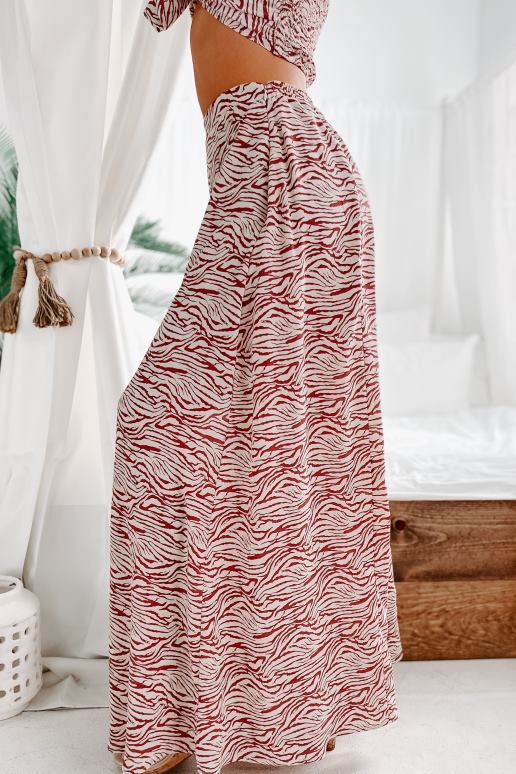 stoffige mauve tweedelige set met gedurfde schoonheid en zebraprint NanaMacs HPTT1637