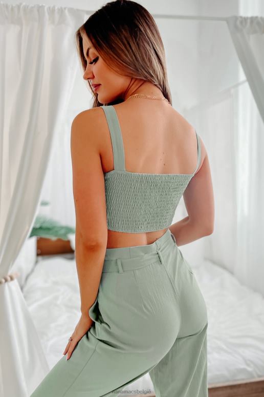 stoffige salie aanwezig in het moment tweedelige joggingset NanaMacs HPTT1381