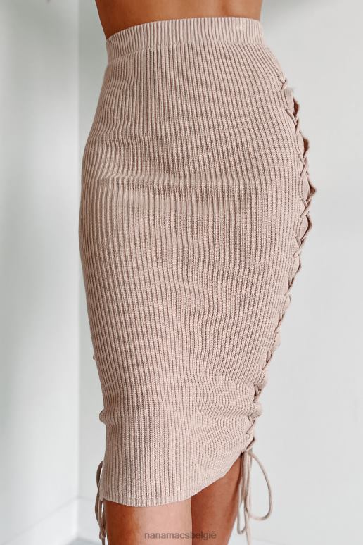 taupe in total control trui gebreide tweedelige set NanaMacs HPTT1224