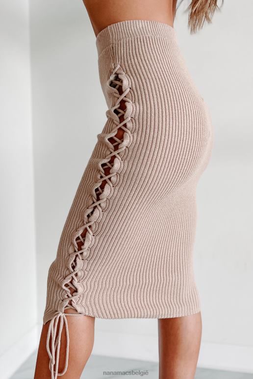 taupe in total control trui gebreide tweedelige set NanaMacs HPTT1224