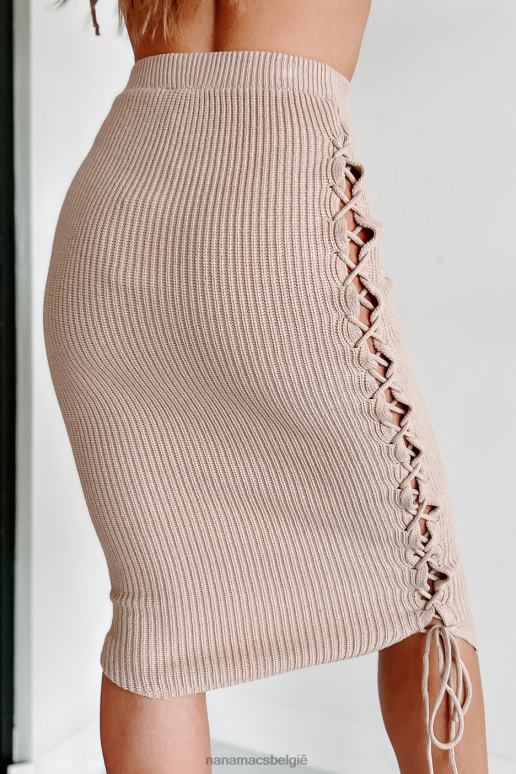 taupe in total control trui gebreide tweedelige set NanaMacs HPTT1224