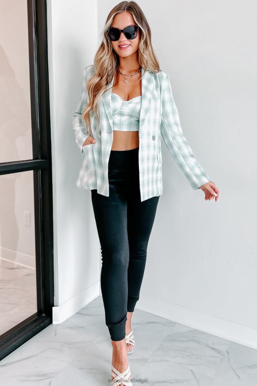 verstandig bruna geruite tweedelige blazerset NanaMacs HPTT1300