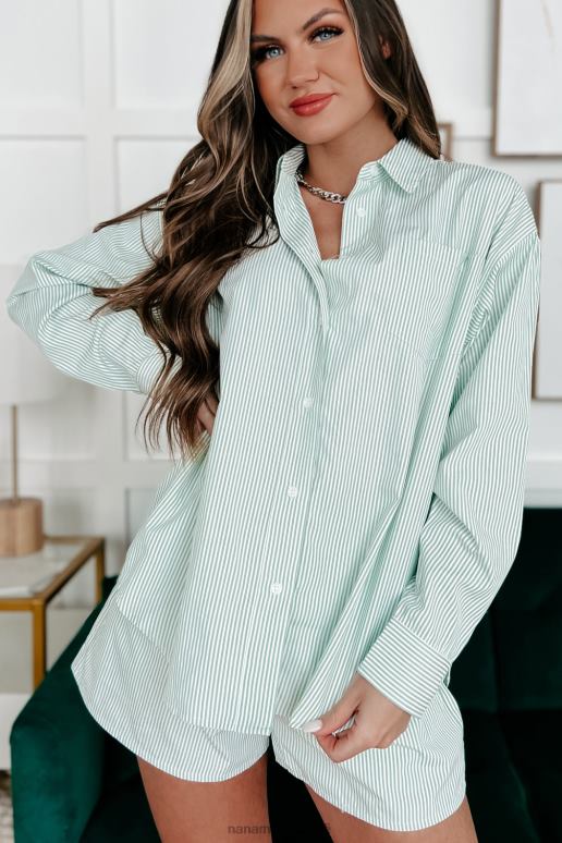 verstandig omarm de momenten gestreepte tweedelige korte set NanaMacs HPTT882