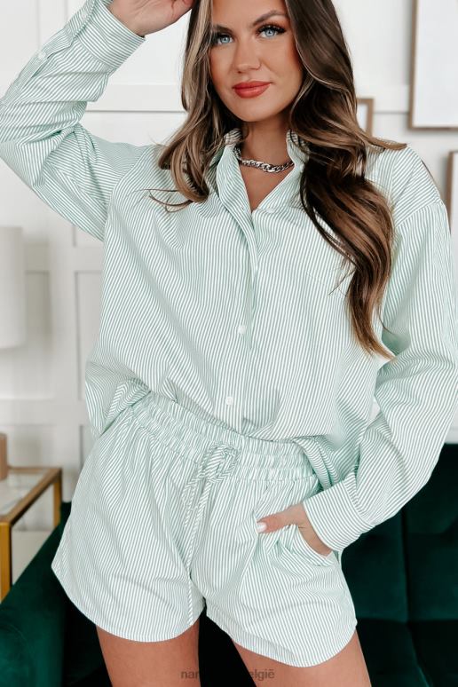 verstandig omarm de momenten gestreepte tweedelige korte set NanaMacs HPTT882