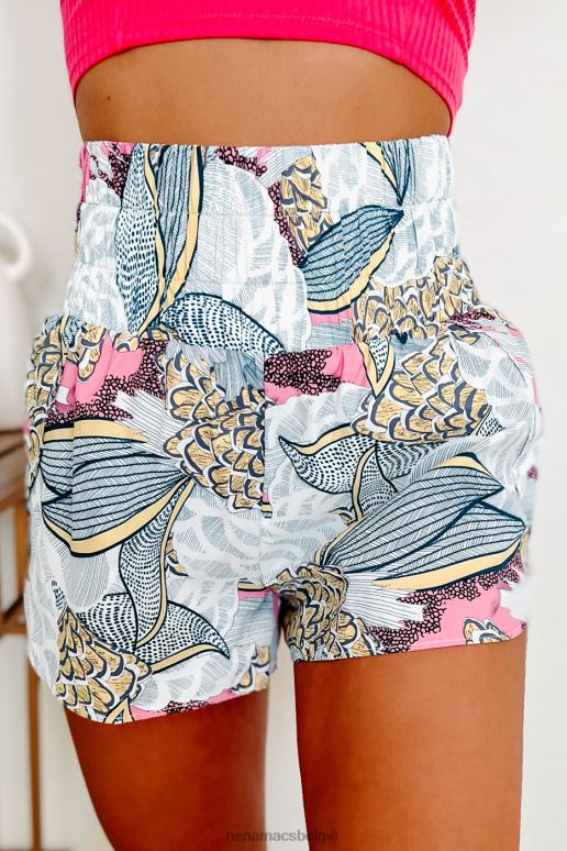 wit alles in het werk gesteld gedrukte atletische set NanaMacs HPTT1624