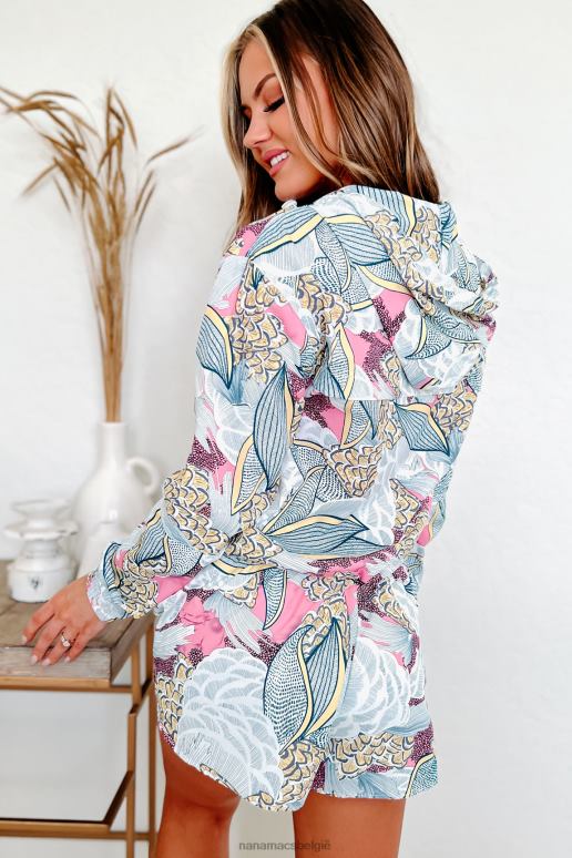 wit alles in het werk gesteld gedrukte atletische set NanaMacs HPTT1624