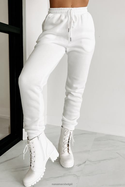 wit living comfy joggingbroek met cropped hoodie NanaMacs HPTT1603
