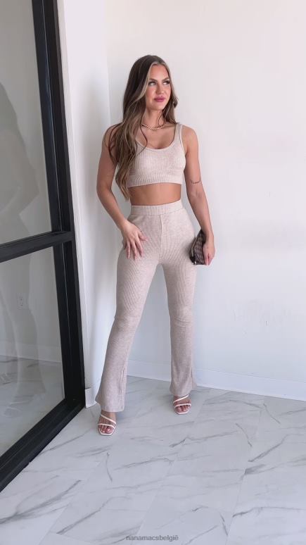 zand vannacht lekker binnen blijven wafel gebreide loungeset NanaMacs HPTT1188