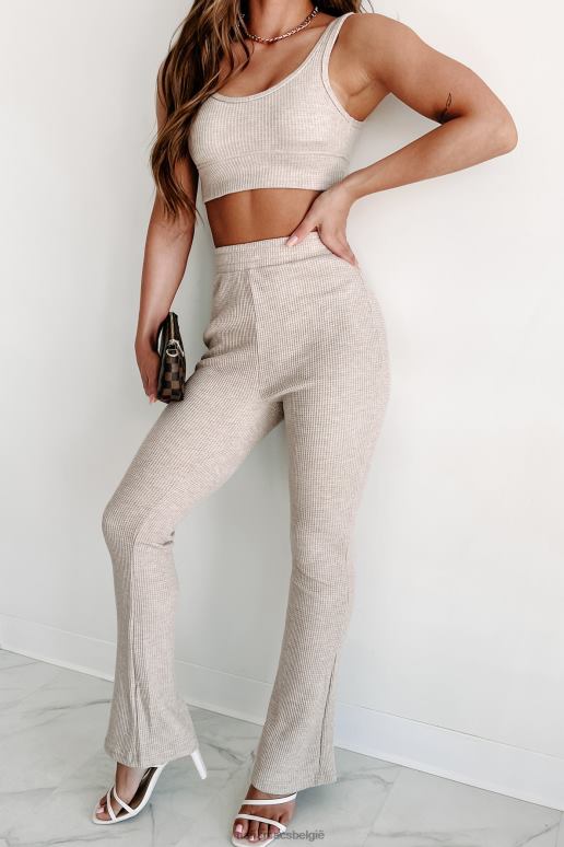 zand vannacht lekker binnen blijven wafel gebreide loungeset NanaMacs HPTT1188