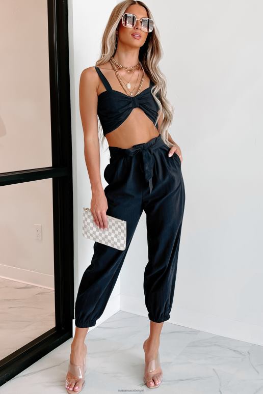 zwart aanwezig in het moment tweedelige joggingset NanaMacs HPTT1413