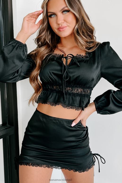 zwart dag van dankbaarheid tweedelige rok set NanaMacs HPTT1566