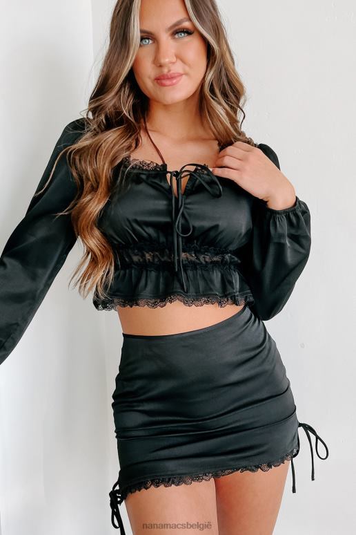 zwart dag van dankbaarheid tweedelige rok set NanaMacs HPTT1566