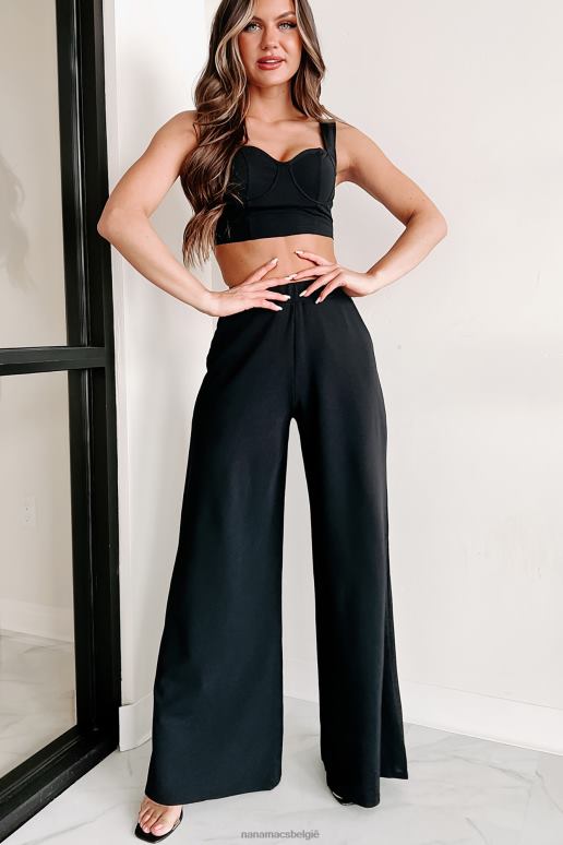 zwart geen saaie momenten tweedelige broekset NanaMacs HPTT1592