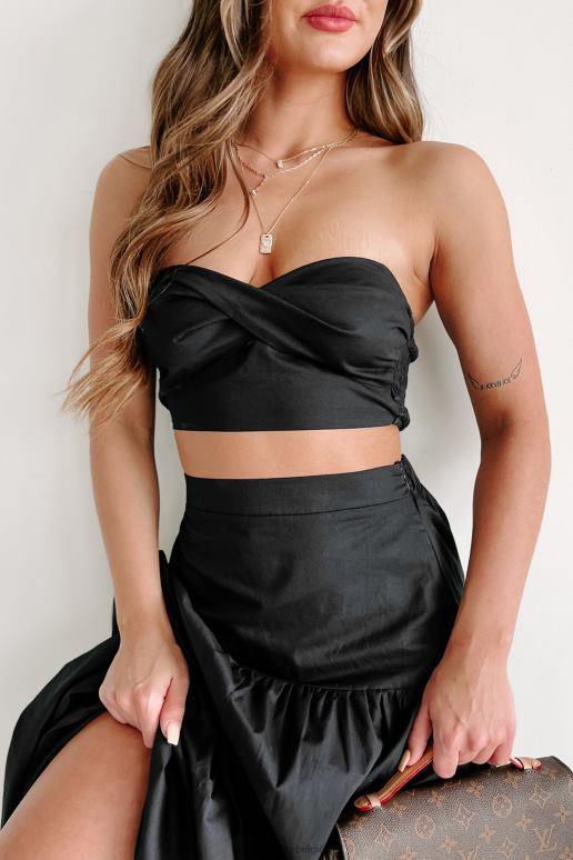 zwart het houden van uw ideeën tweedelige rok set NanaMacs HPTT1150