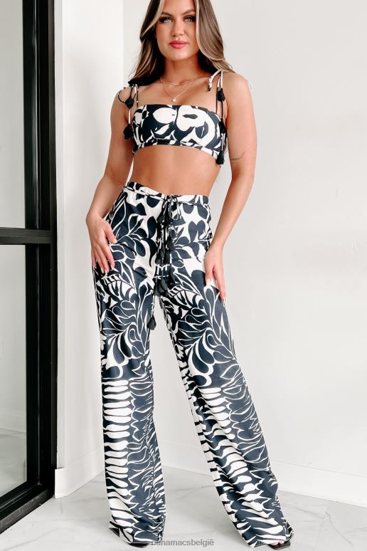 zwart/ivoor gemaakt om een ​​prachtige tweedelige broekset te zijn NanaMacs HPTT1158