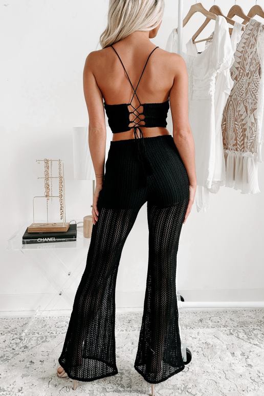 zwart jachtseizoen gehaakte tweedelige broekset NanaMacs HPTT787