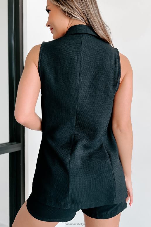 zwart te chique tweedelige short set NanaMacs HPTT1557