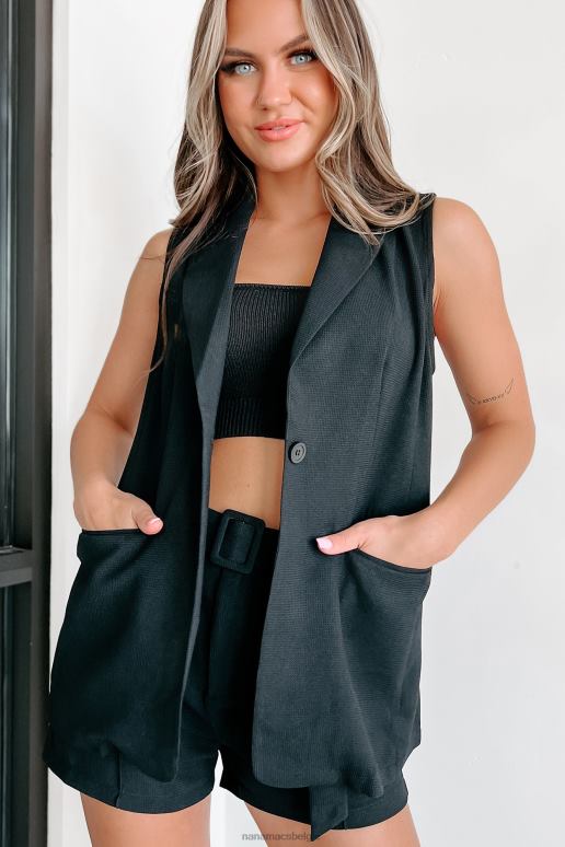 zwart te chique tweedelige short set NanaMacs HPTT1557