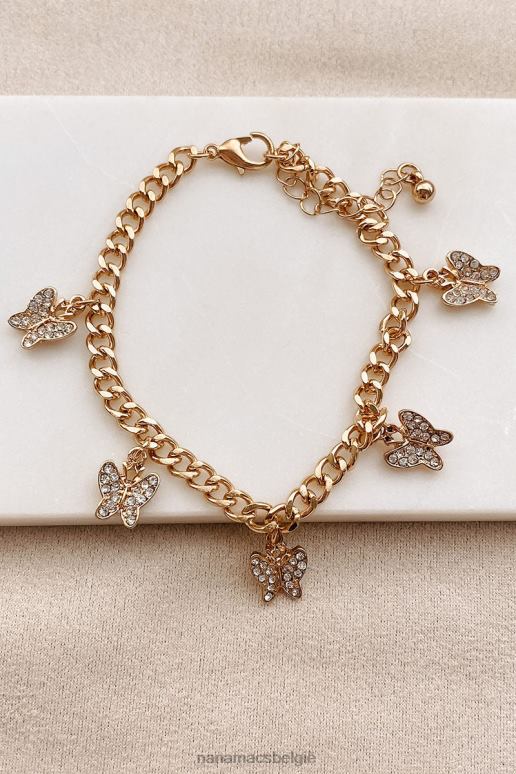 goud spreid je vleugels vlinder bedelarmband NanaMacs HPTT4386